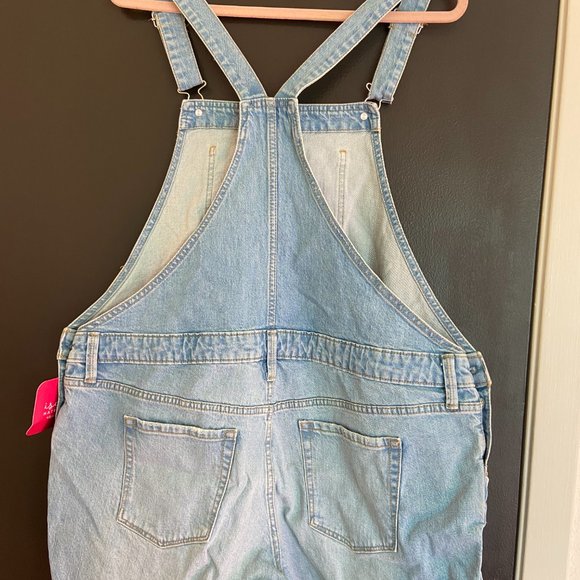 Ladies 6/28 Jean Maternity shortalls, distressed,5 pockets Gardening Gorpcore - Picture 2 of 4